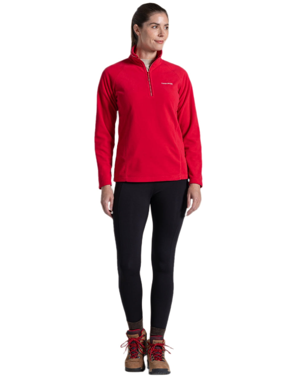 Amarylis Coloured Craghoppers Womens Miska Half-Zip Fleece on white background 