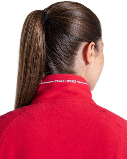 Amarylis Coloured Craghoppers Womens Miska Half-Zip Fleece on white background 