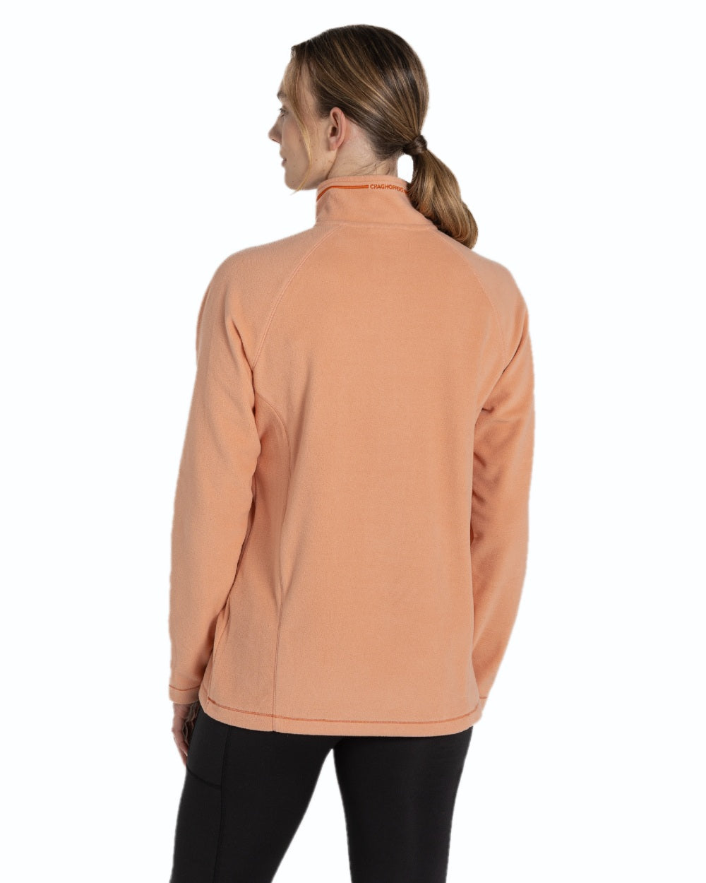 Clay coloured Craghoppers Womens Miska Half-Zip Fleece on  white background 
