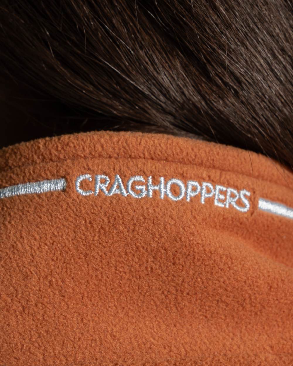 Hazel Coloured Craghoppers Womens Miska Half-Zip Fleece on beige background 
