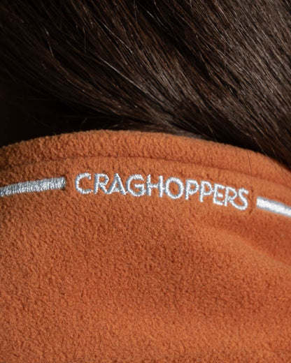 Hazel Coloured Craghoppers Womens Miska Half-Zip Fleece on beige background 