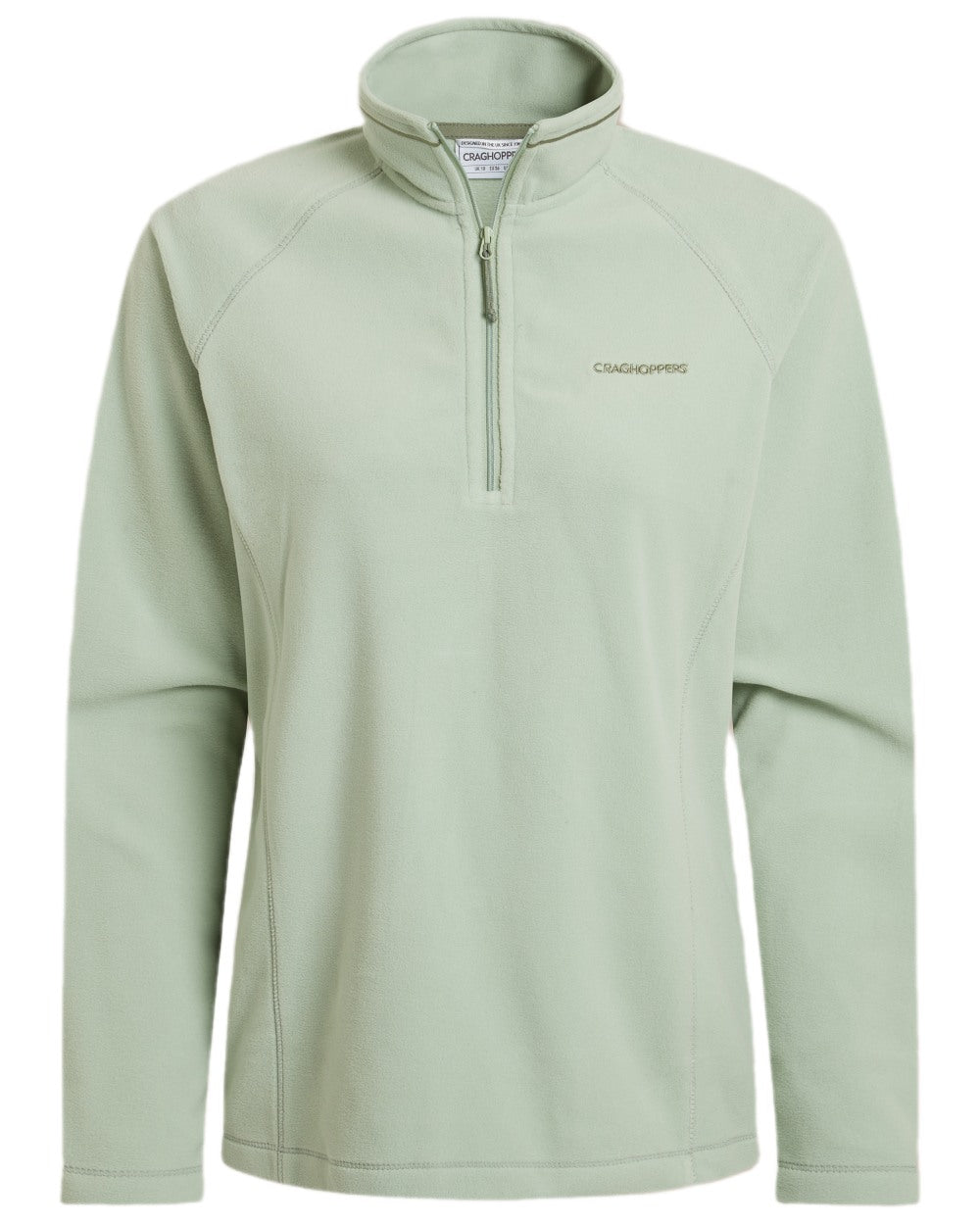 Iced Matcha Coloured Craghoppers Womens Miska Half-Zip Fleece on white background 