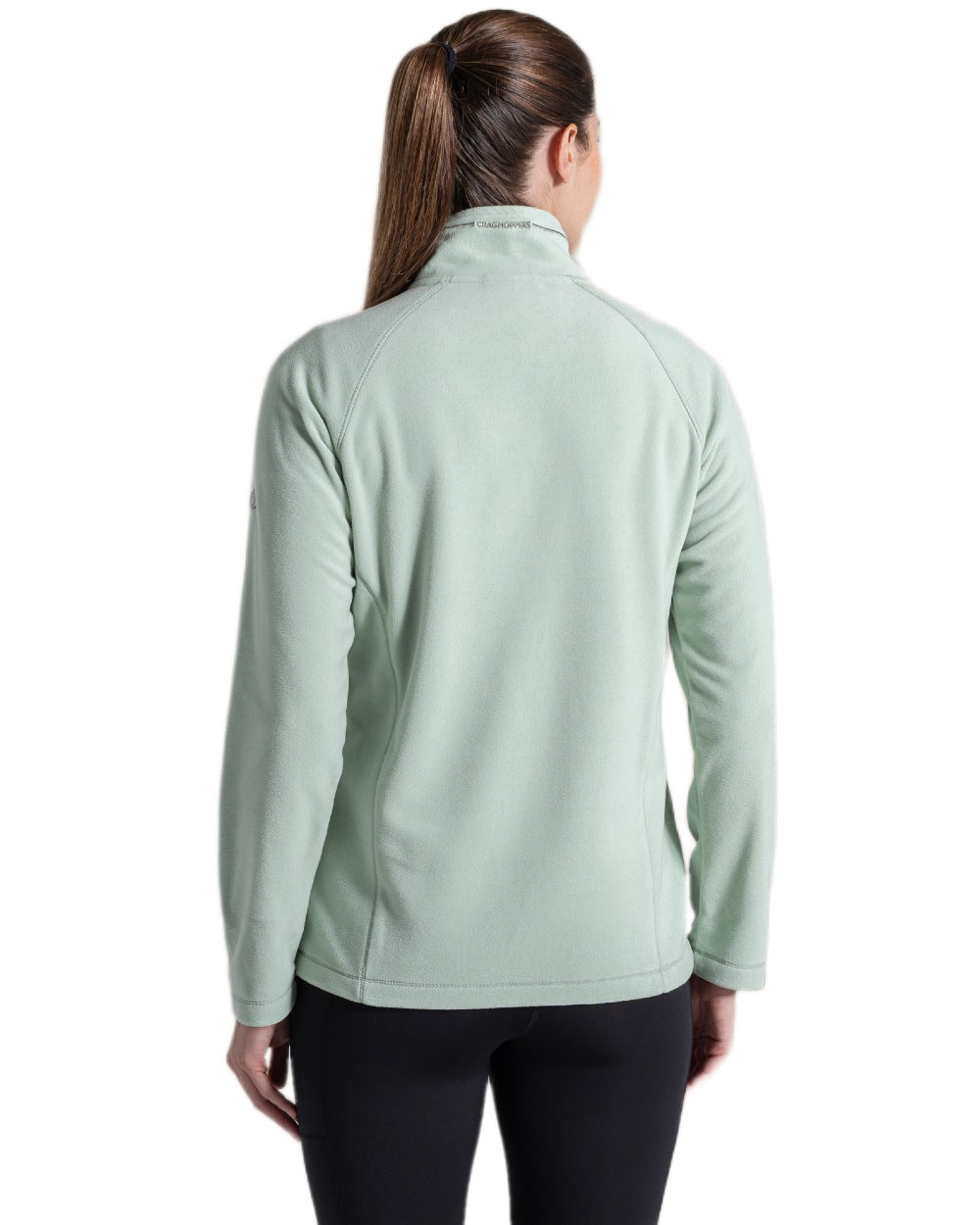 Iced Matcha Coloured Craghoppers Womens Miska Half-Zip Fleece on white background 