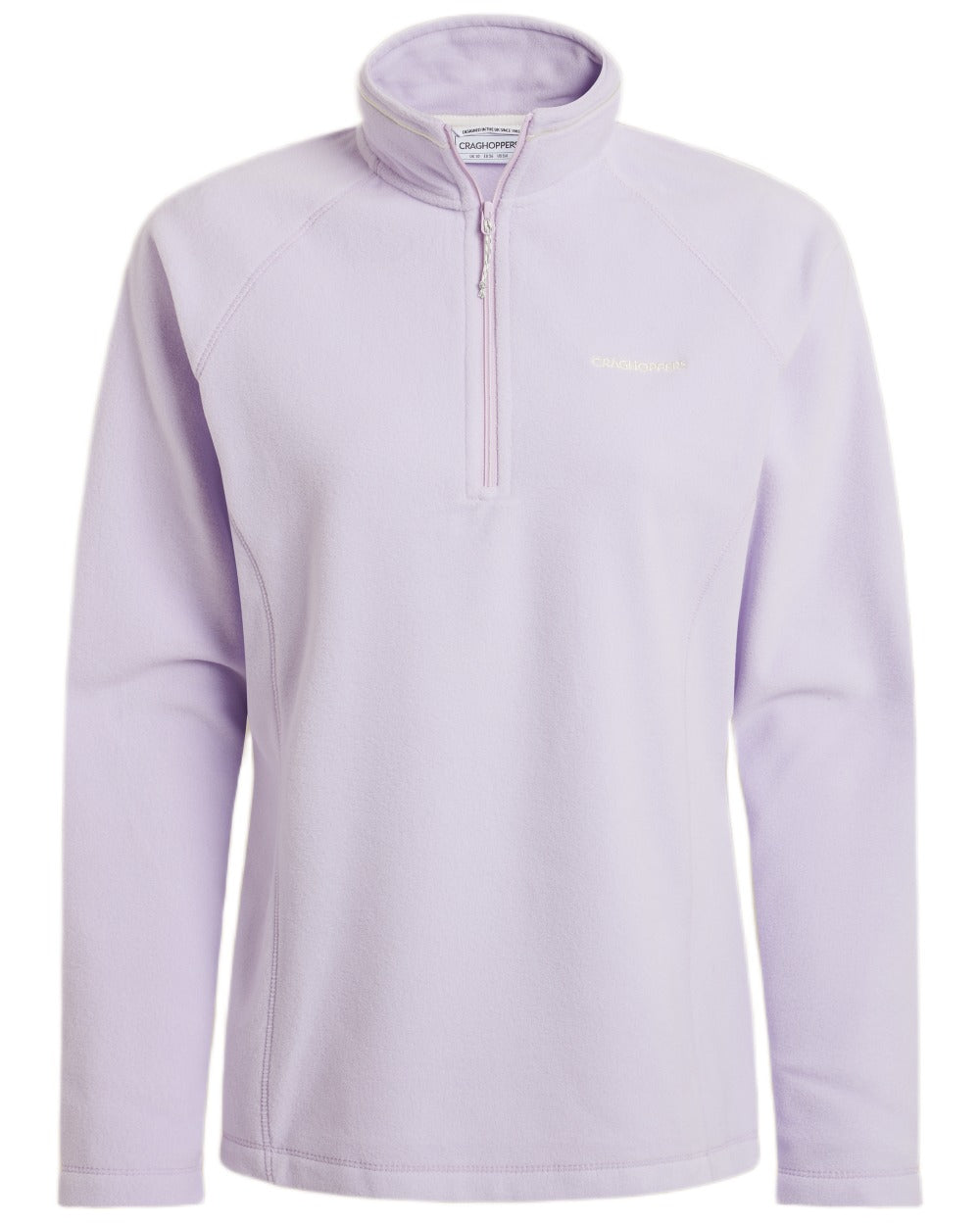 Parma Violet Coloured Craghoppers Womens Miska Half-Zip Fleece on white background 