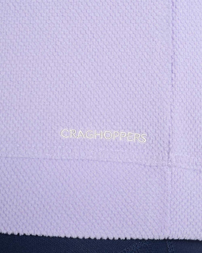 Parma Violet Coloured Craghoppers Womens Miska Half-Zip Fleece on white background 