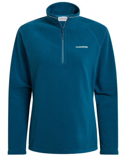 Porcelain Blue Coloured Craghoppers Womens Miska Half-Zip Fleece on white background 