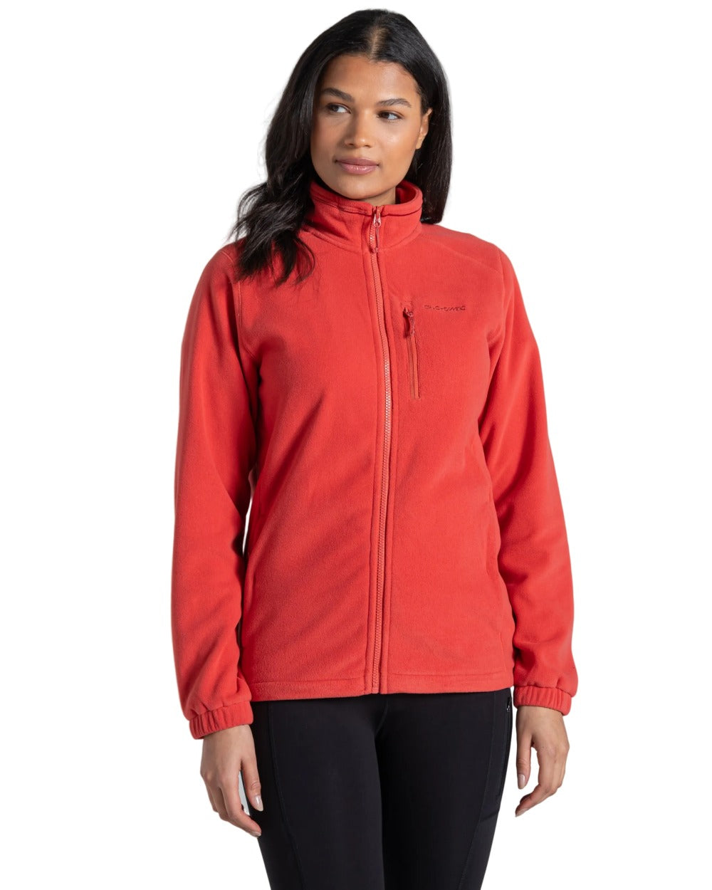Compote Red Coloured Craghoppers Womens Miska Plus II Jacket on white background 