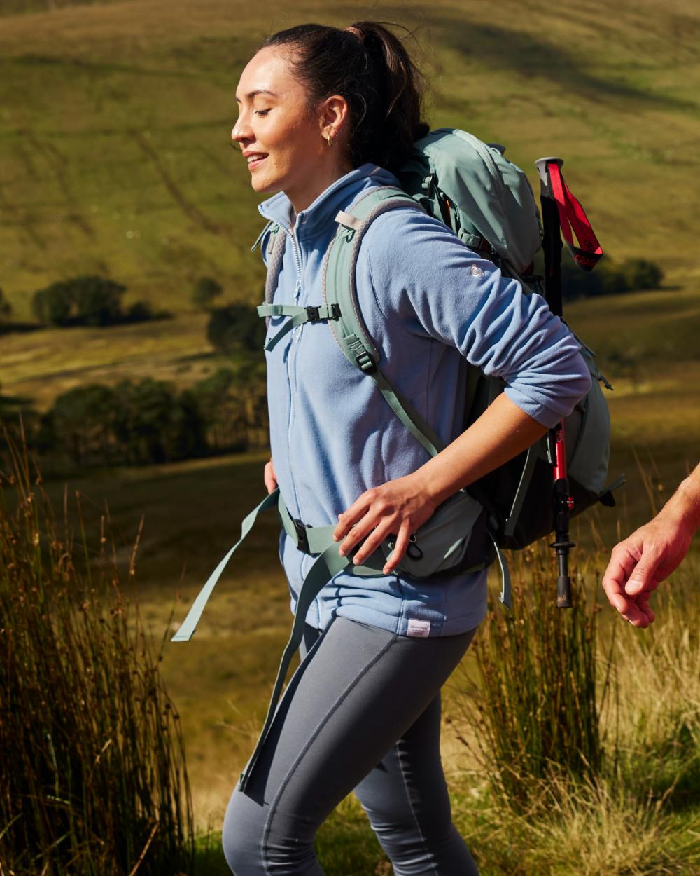 Vinca Blue Coloured Craghoppers Womens Miska Plus II Jacket on mountain background 