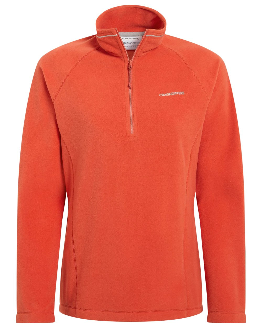 Grenadine coloured Craghoppers Womens Miska VI Half-Zip Fleece on white background 