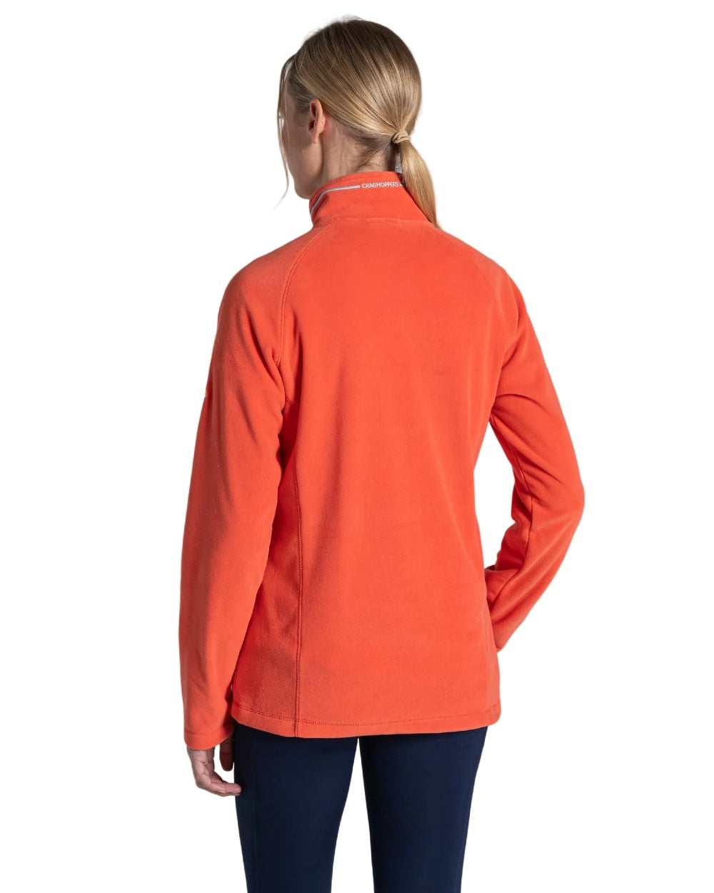 Grenadine coloured Craghoppers Womens Miska VI Half-Zip Fleece on white background 
