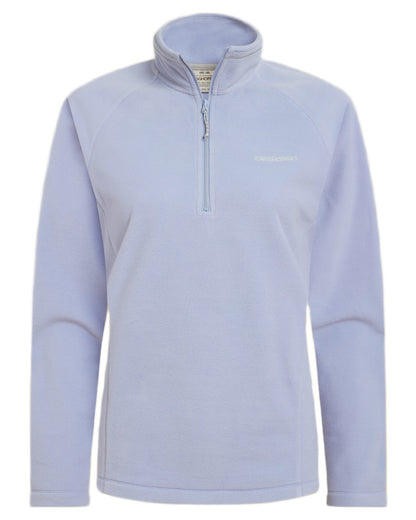 Mist Blue coloured Craghoppers Womens Miska VI Half-Zip Fleece on white background 