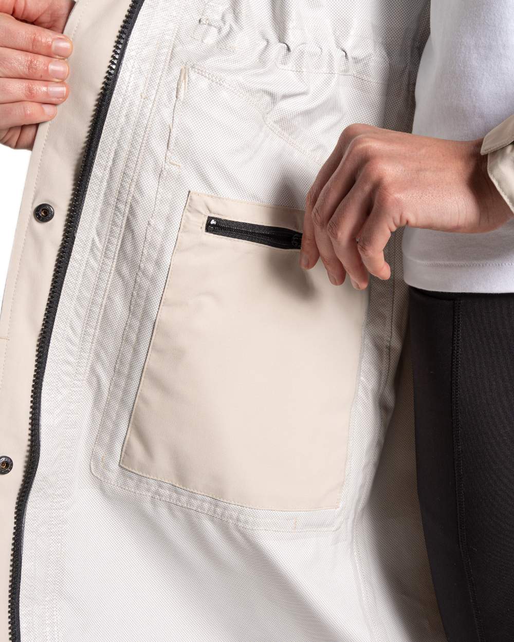 Oyster coloured Craghoppers Womens Naima Jacket on white background 