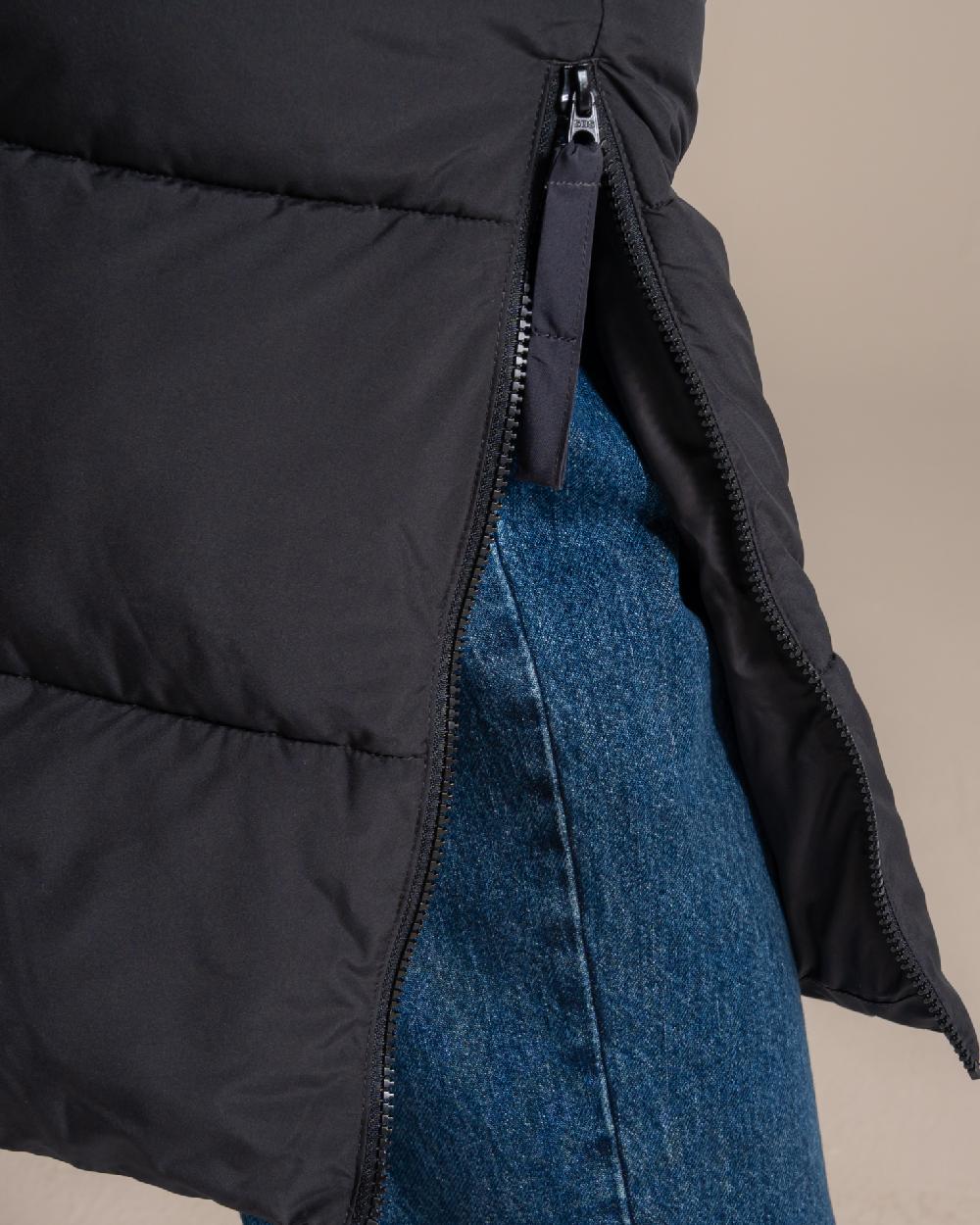 Black coloured Craghoppers Womens Narlia II Hooded Jacket on beige background 