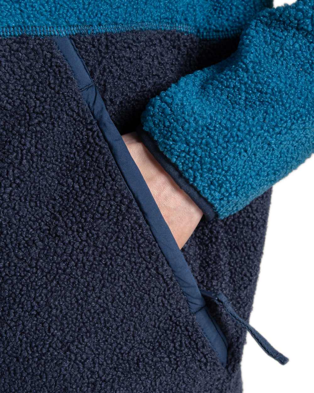 Porcelain Blue coloured Craghoppers Womens National Trust Avens Full Zip Fleece Jacket on white background 