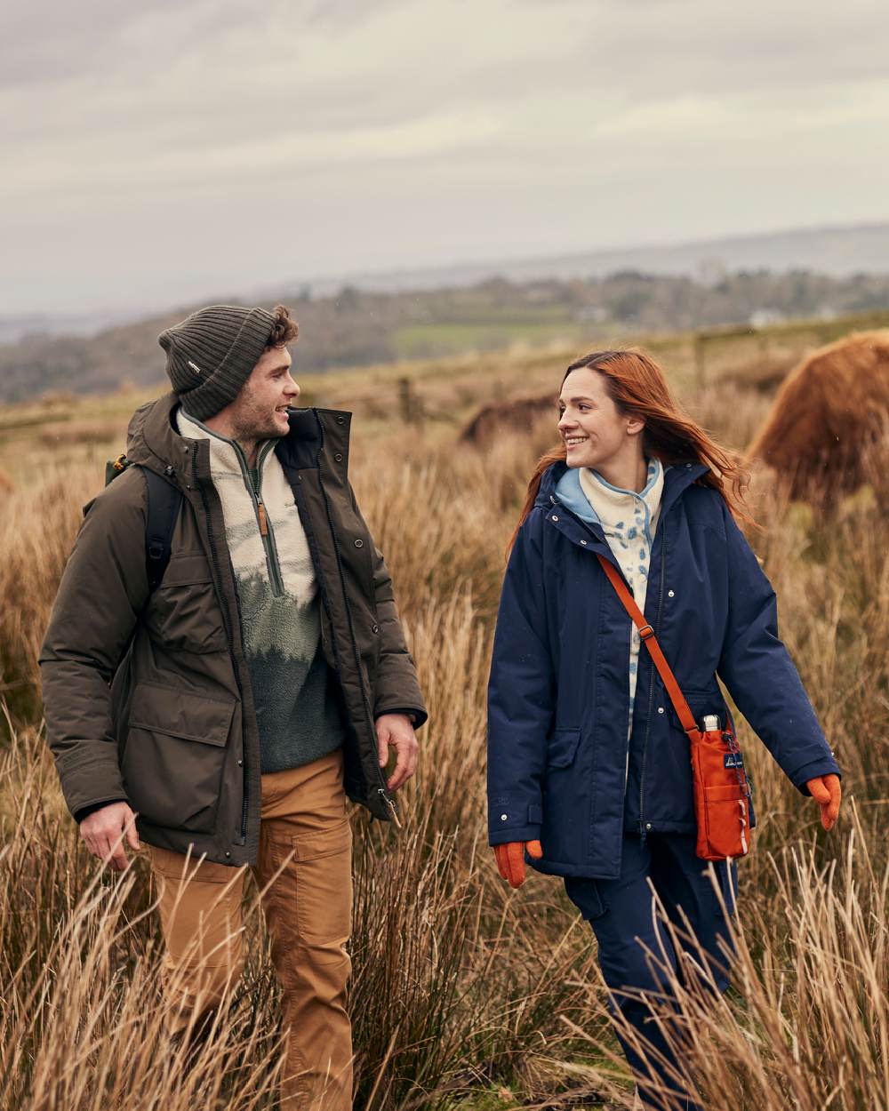 Blue Navy Coloured Craghoppers Womens National Trust Bayberry Insulating Jacket on outdoor background 