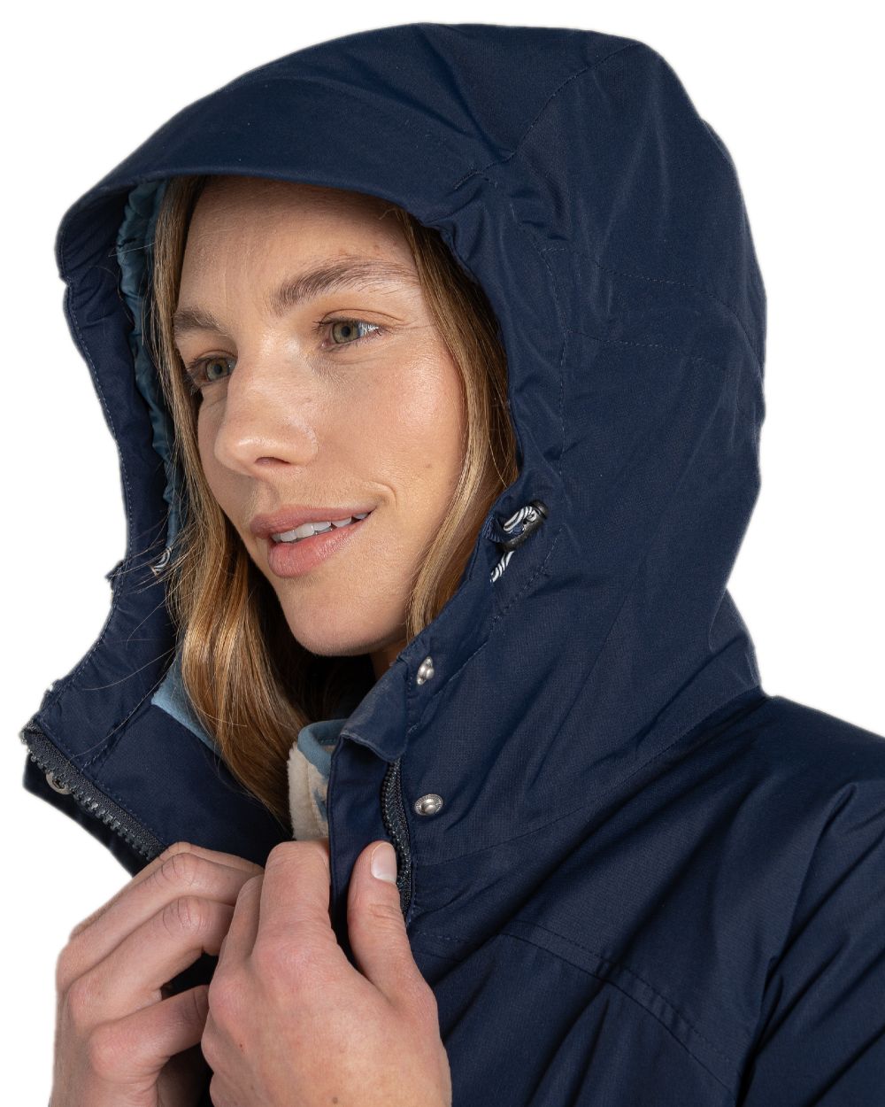 Blue Navy Coloured Craghoppers Womens National Trust Bayberry Insulating Jacket on white background 