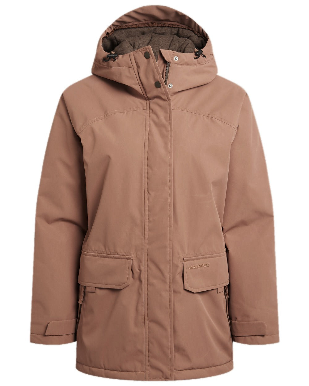 Umber Coloured Craghoppers Womens National Trust Bayberry Insulating Jacket on white background 