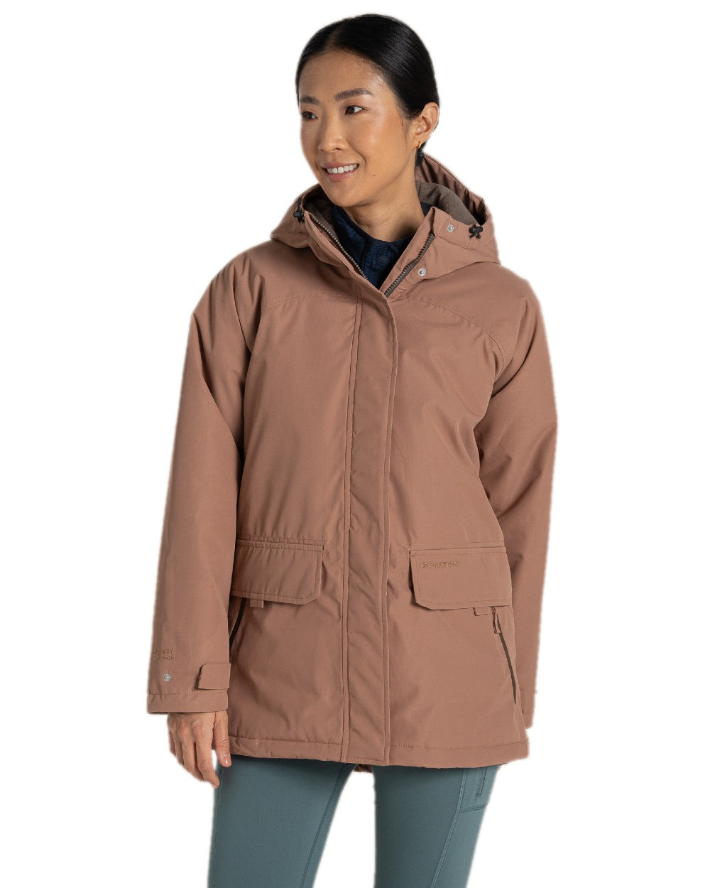 Umber Coloured Craghoppers Womens National Trust Bayberry Insulating Jacket on white background 