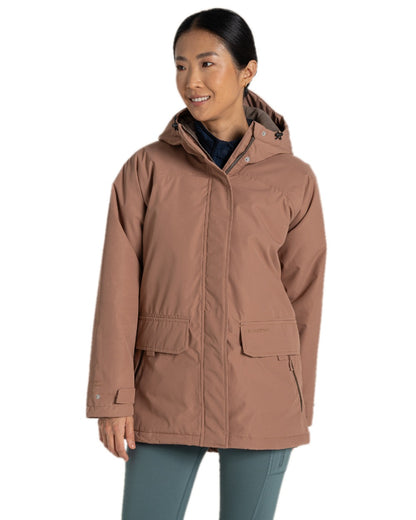 Umber Coloured Craghoppers Womens National Trust Bayberry Insulating Jacket on white background 