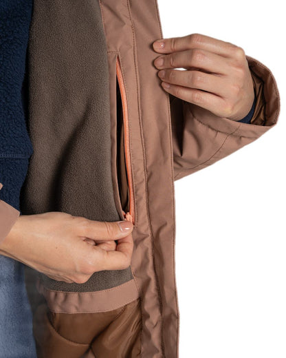 Umber Coloured Craghoppers Womens National Trust Bayberry Insulating Jacket on white background 