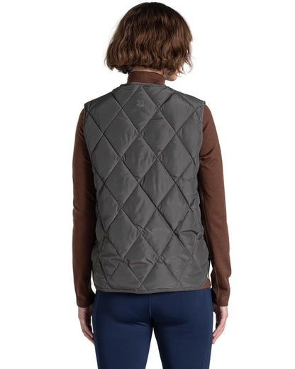Nori Green coloured Craghoppers Womens National Trust Borage Vest on white background 