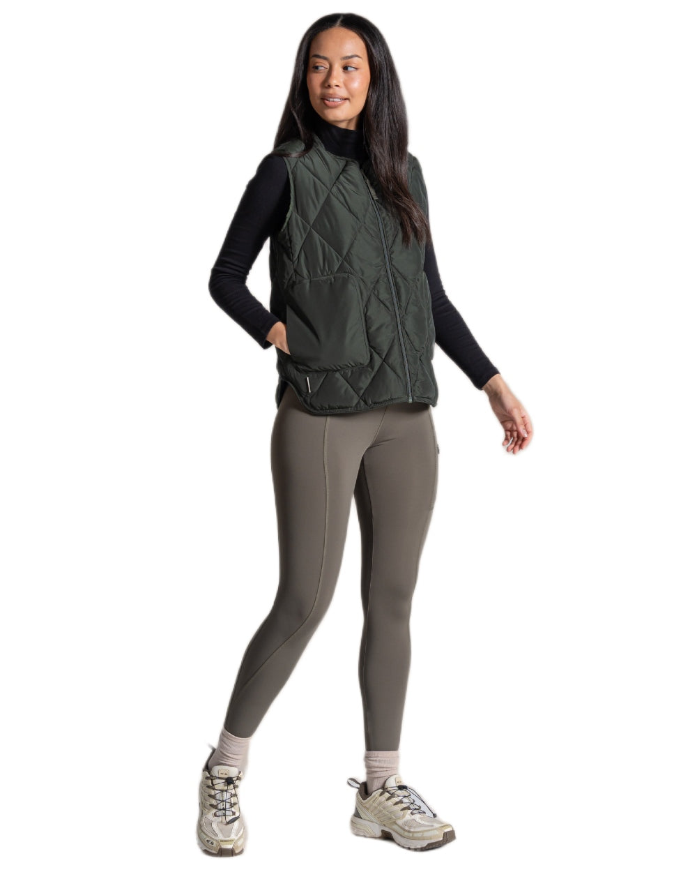 Verdant coloured Craghoppers Womens National Trust Borage Vest on white background 