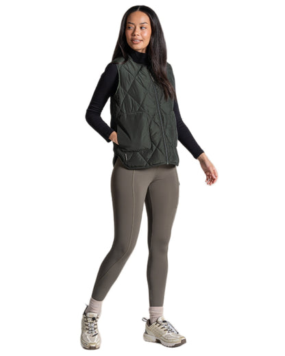 Verdant coloured Craghoppers Womens National Trust Borage Vest on white background 