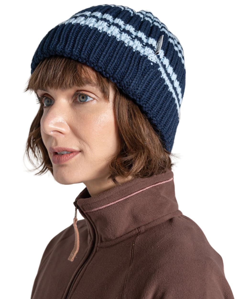 Blue Navy coloured Craghoppers Womens National Trust Canina Hat on white background 