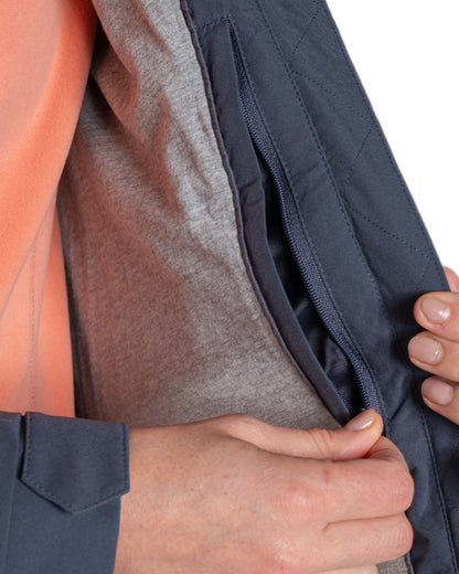 Anthracite coloured Craghoppers Womens National Trust Cinquefoil Jacket on white background 