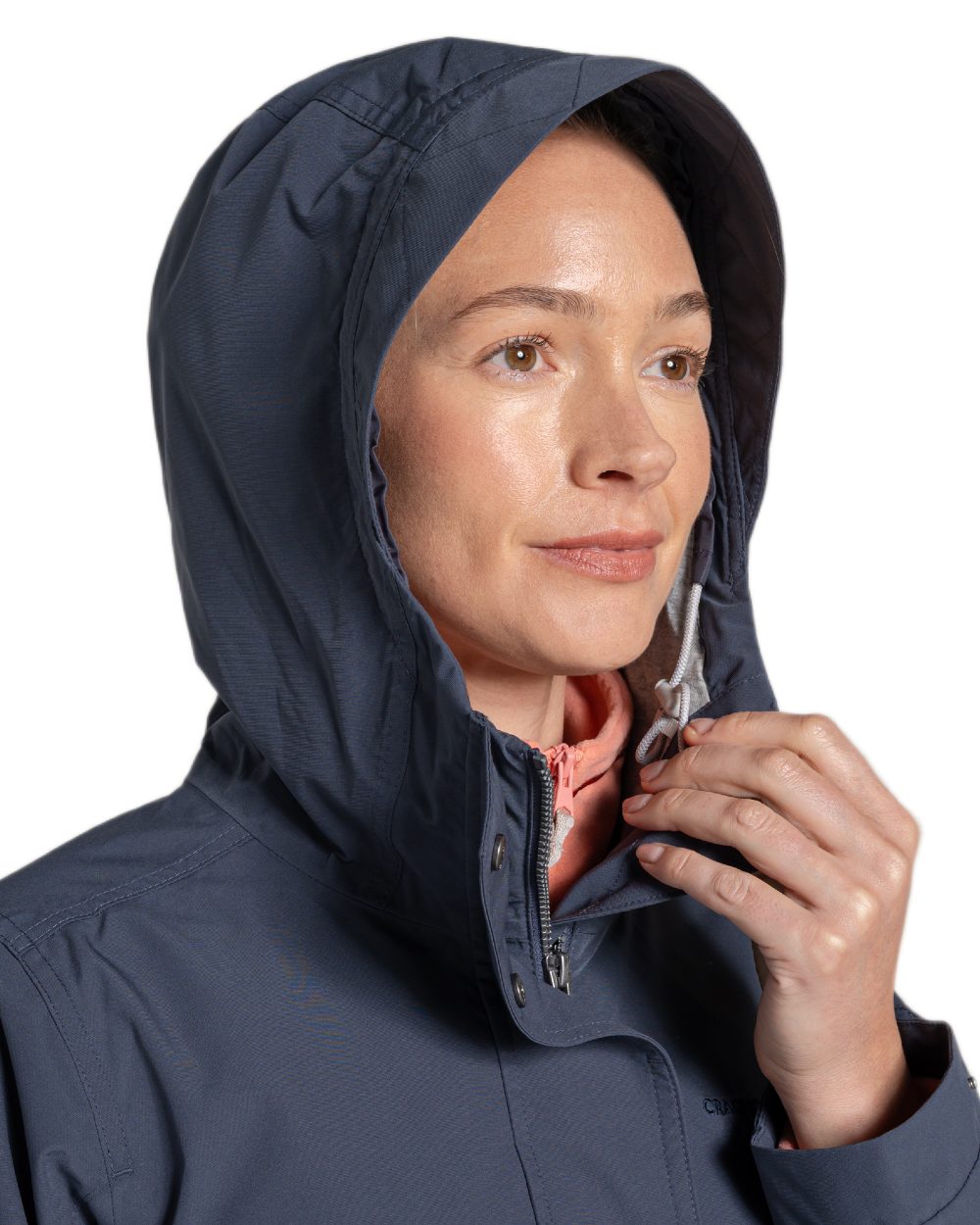 Anthracite coloured Craghoppers Womens National Trust Cinquefoil Jacket on white background 