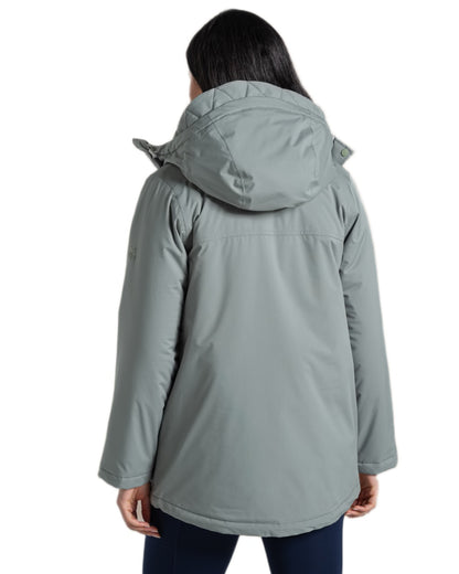 Sage coloured Craghoppers Womens National Trust Crossbill Jacket on white background 