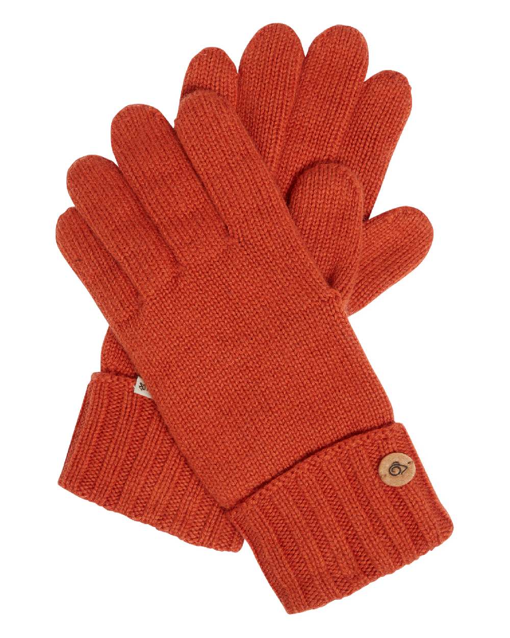 Spice Coloured Craghoppers Womens National Trust Guelder Gloves on white background 