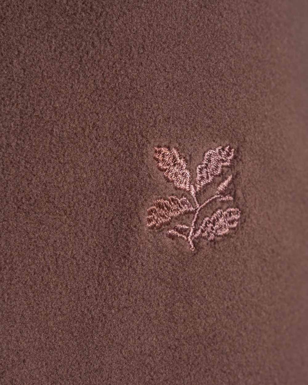 Dark Truffle coloured Craghoppers Womens National Trust Miska Half Zip Top on white background 