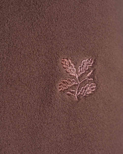 Dark Truffle coloured Craghoppers Womens National Trust Miska Half Zip Top on white background 