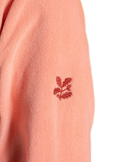 Spiced Apricot coloured Craghoppers Womens National Trust Miska Half Zip Top on white background 