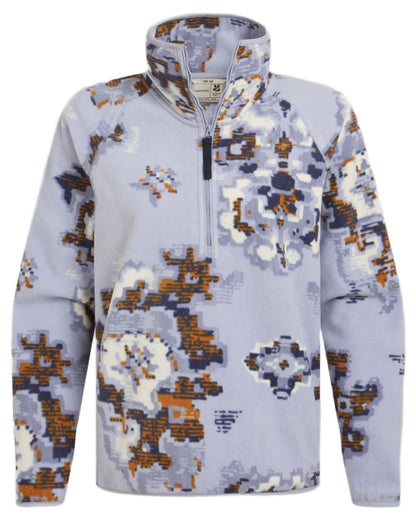 Mist Blue coloured Craghoppers Womens National Trust Reedmace Half Zip Fleece Top on white background 