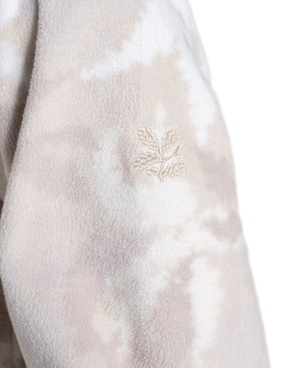 Oyster Print coloured Craghoppers Womens National Trust Reedmace Half Zip Fleece Top on white background 
