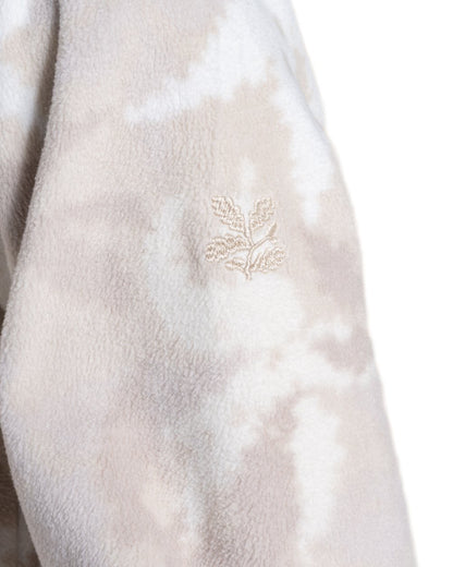 Oyster Print coloured Craghoppers Womens National Trust Reedmace Half Zip Fleece Top on white background 