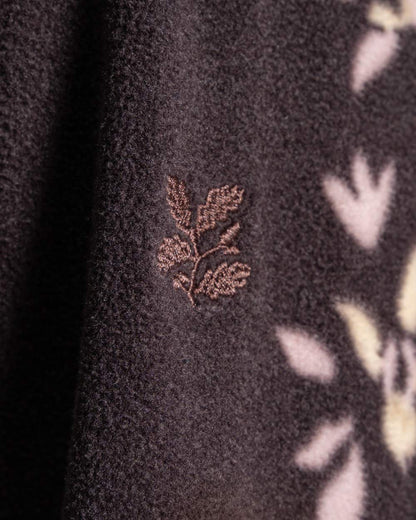 Wenge Brown coloured Craghoppers Womens National Trust Reedmace Half Zip Fleece Top on white background 