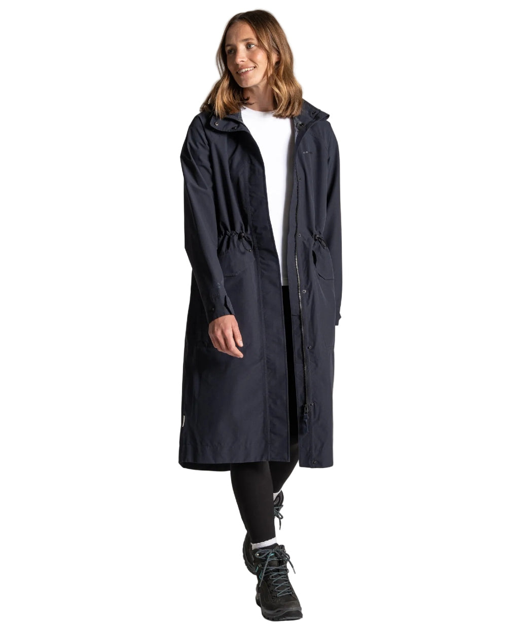 Dark Sapphire coloured Craghoppers Womens National Trust Saxifrage Jacket on white background 