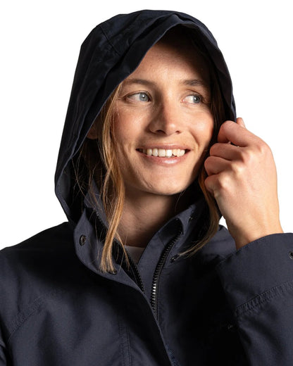 Dark Sapphire coloured Craghoppers Womens National Trust Saxifrage Jacket on white background 