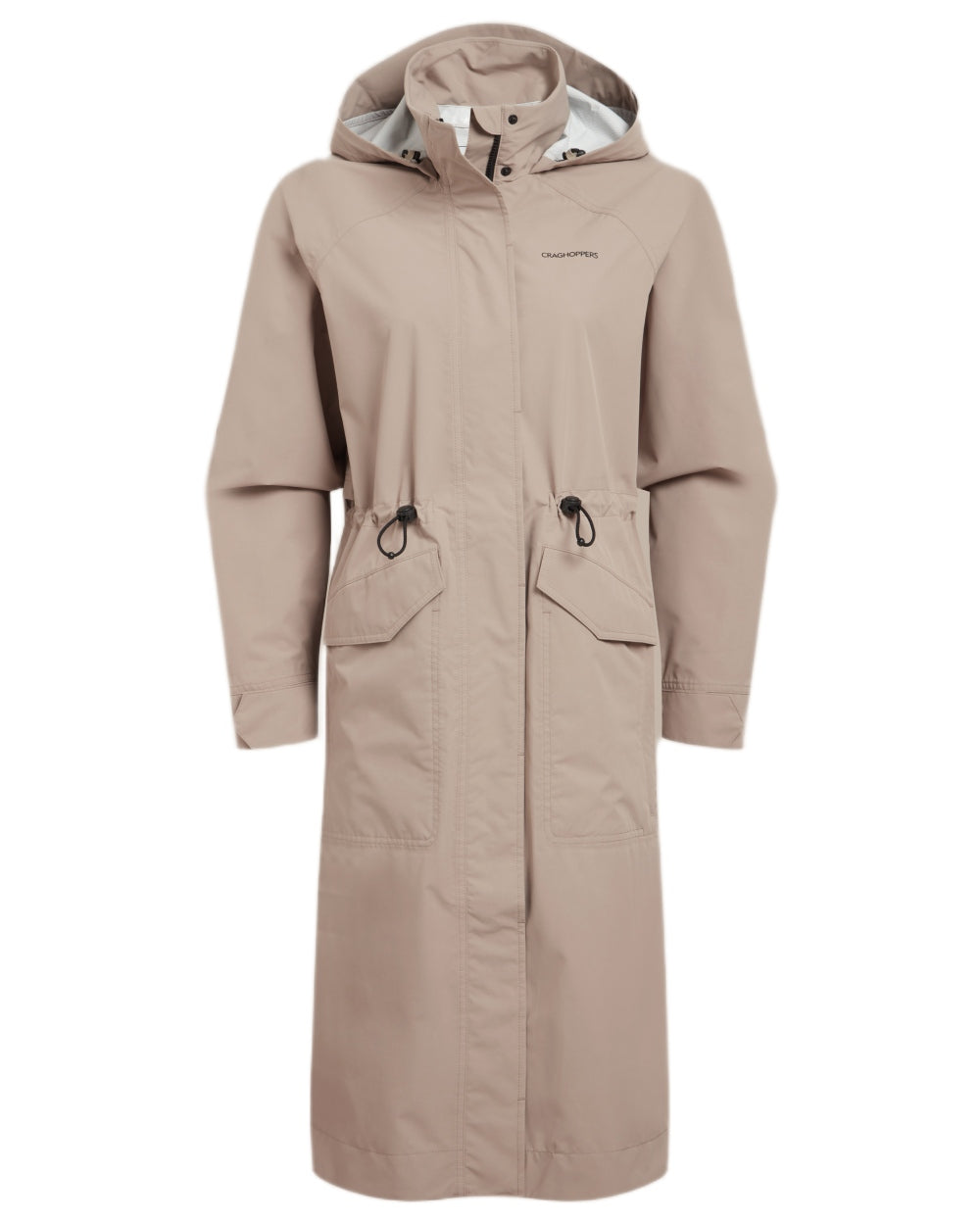 Fawn coloured Craghoppers Womens National Trust Saxifrage Jacket on white background 