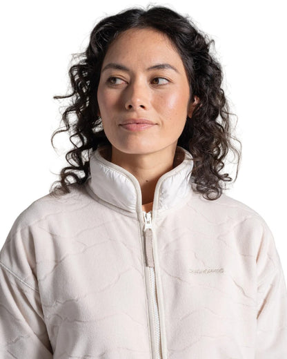 Ecru coloured Craghoppers Womens National Trust Wheatear Jacket on white background 