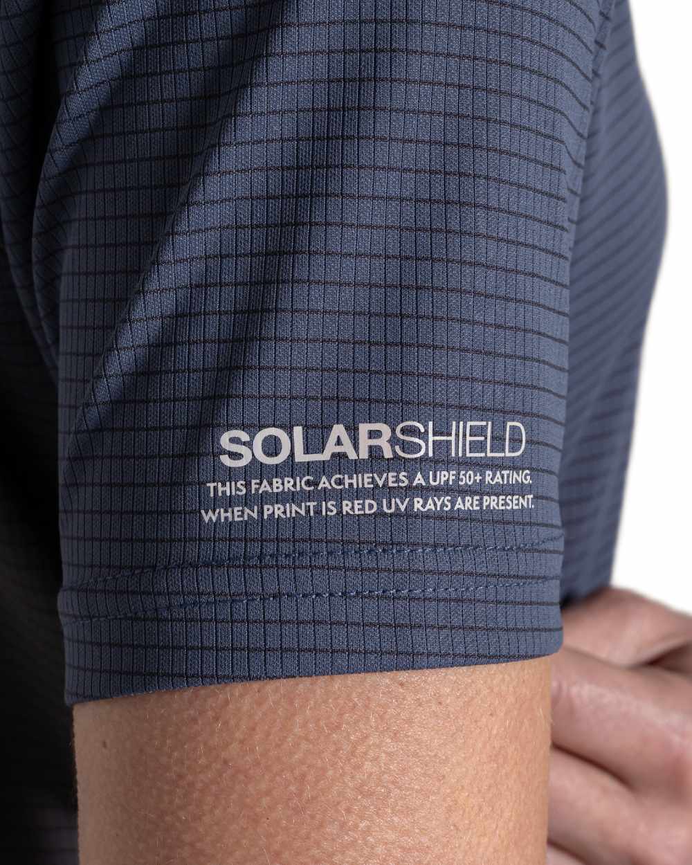 Anthracite coloured Craghoppers Womens NosiLIfe SolarShield+ Short Sleeved T-Shirt on white background 