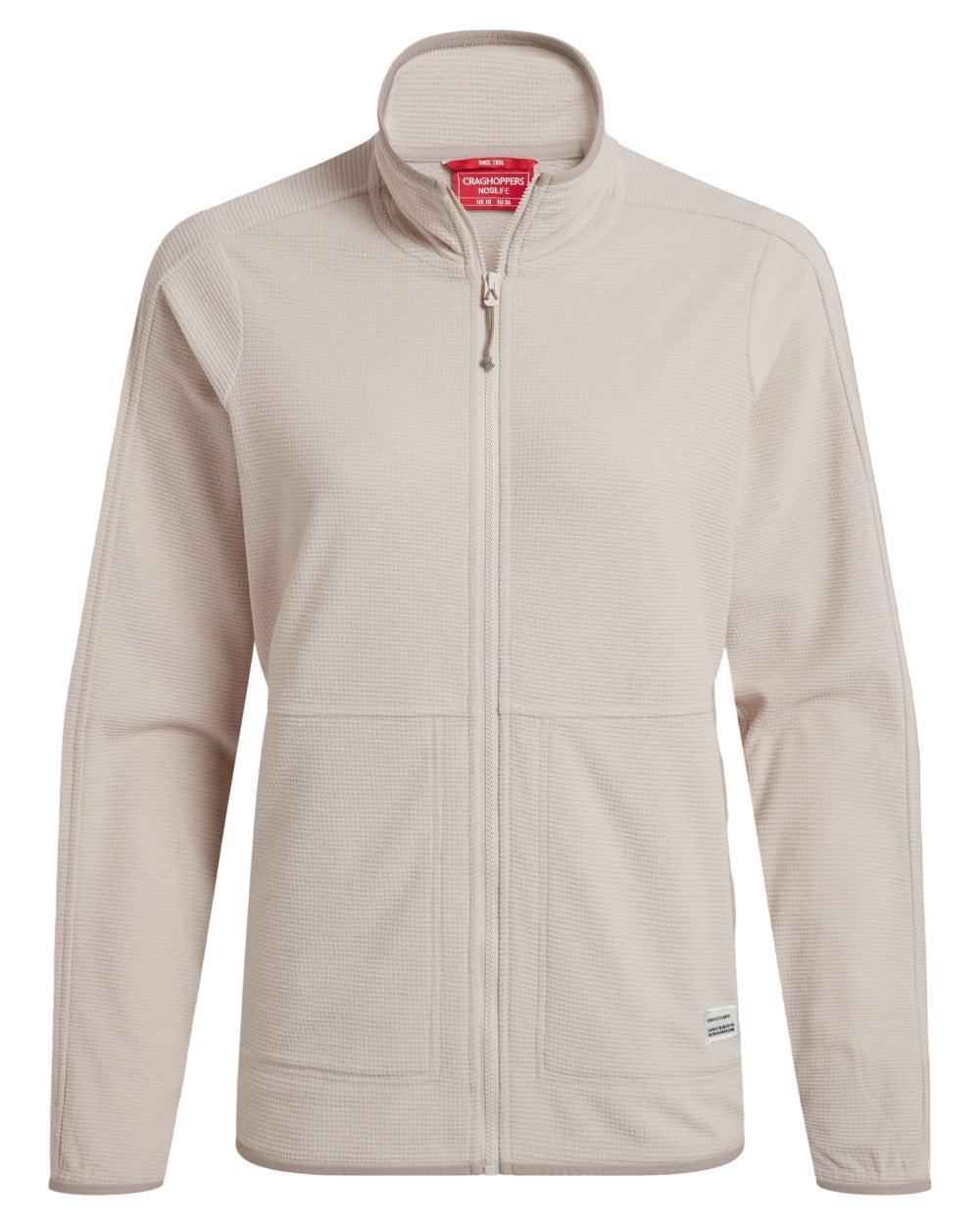 Oyster coloured Craghoppers Womens NosiLife Anya II Jacket on white background 