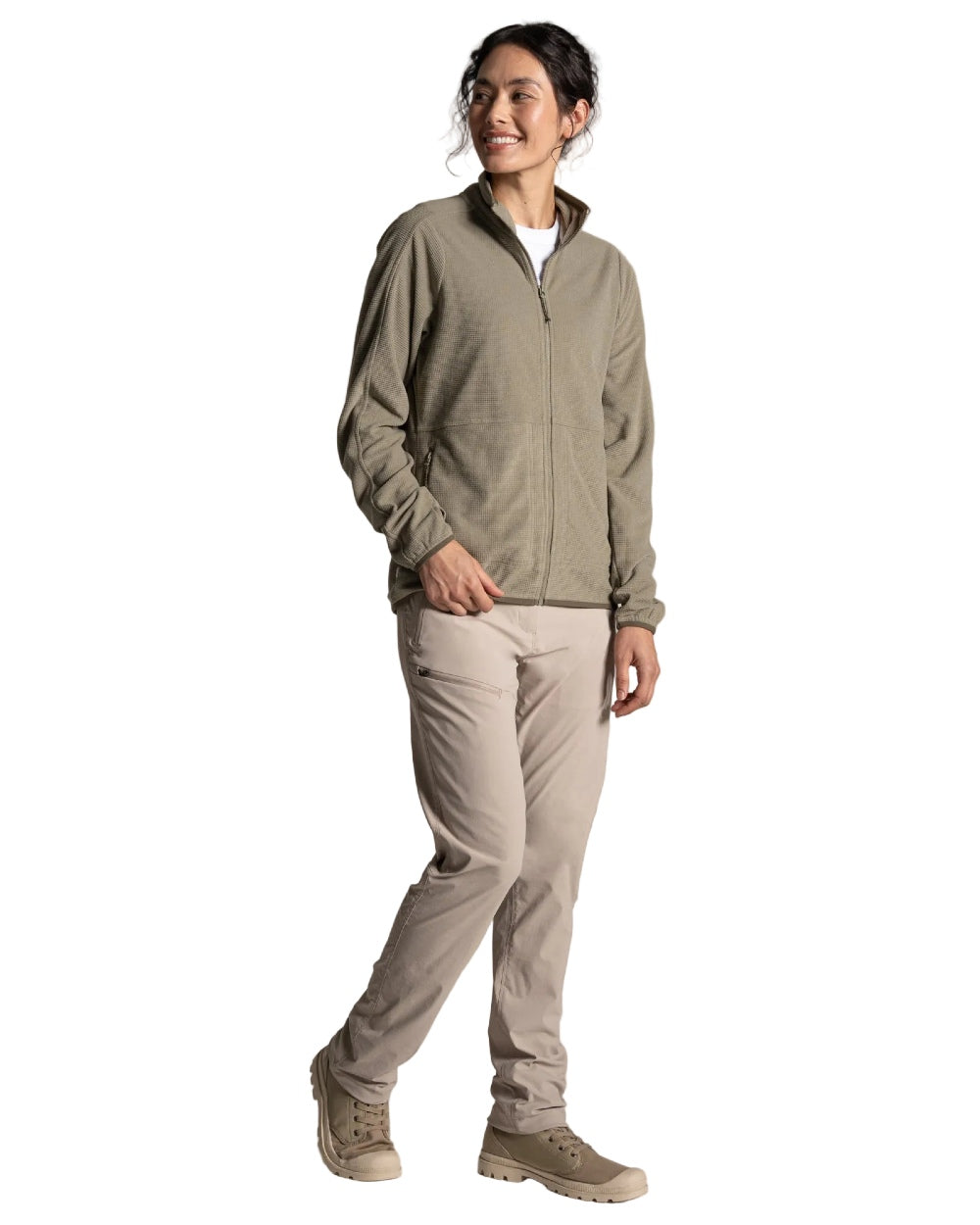 Vert coloured Craghoppers Womens NosiLife Anya II Jacket on white background 