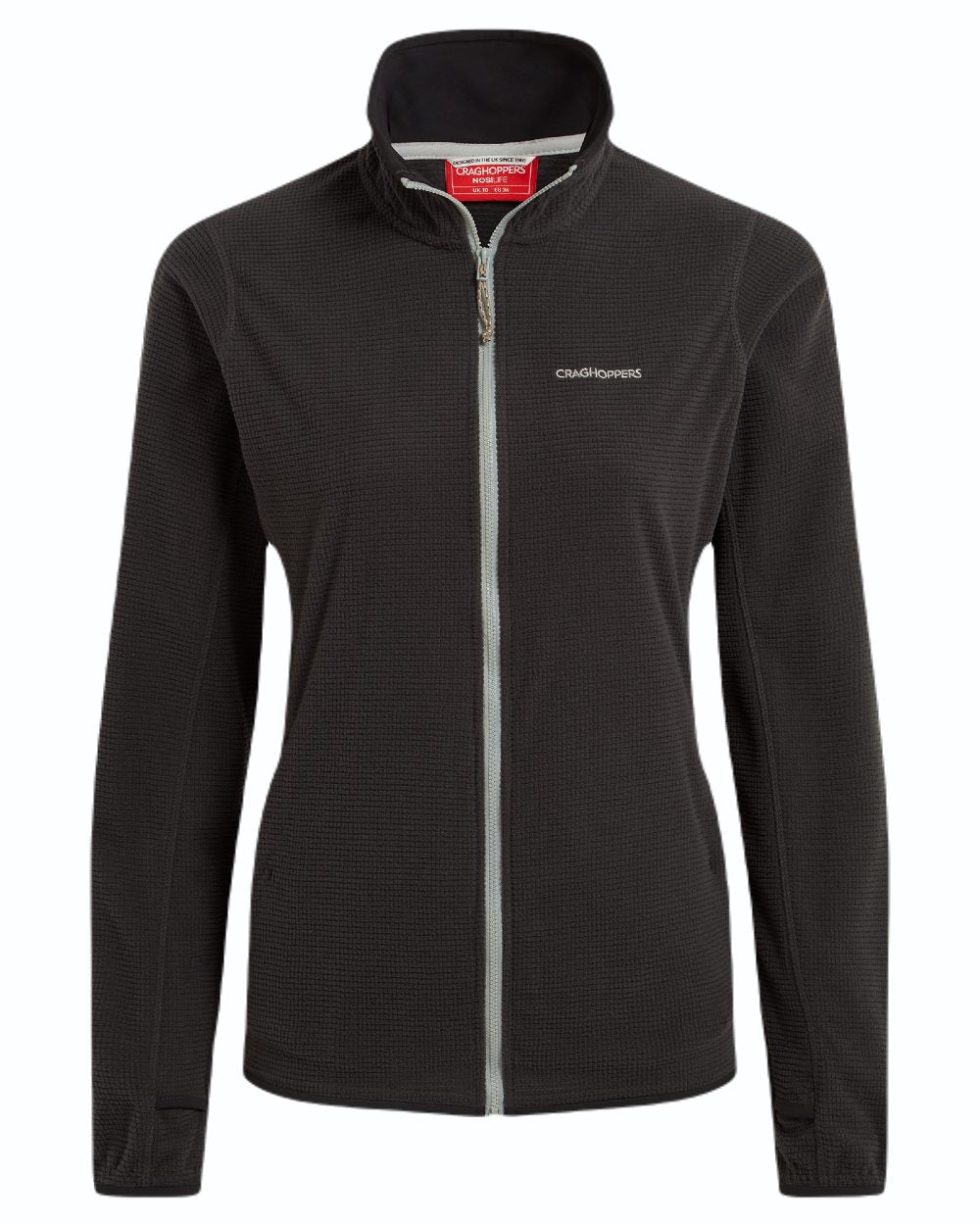 Charcoal coloured Craghoppers Womens NosiLife Anya Jacket on white background 