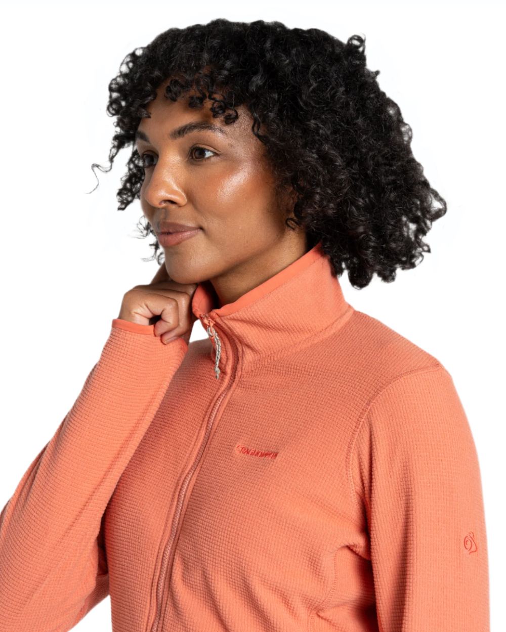 Red Sandstone coloured Craghoppers Womens NosiLife Anya Jacket on white background 