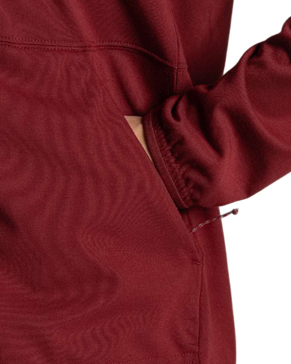 Riad Red coloured Craghoppers Womens NosiLife Aya Hooded Jacket on white background 