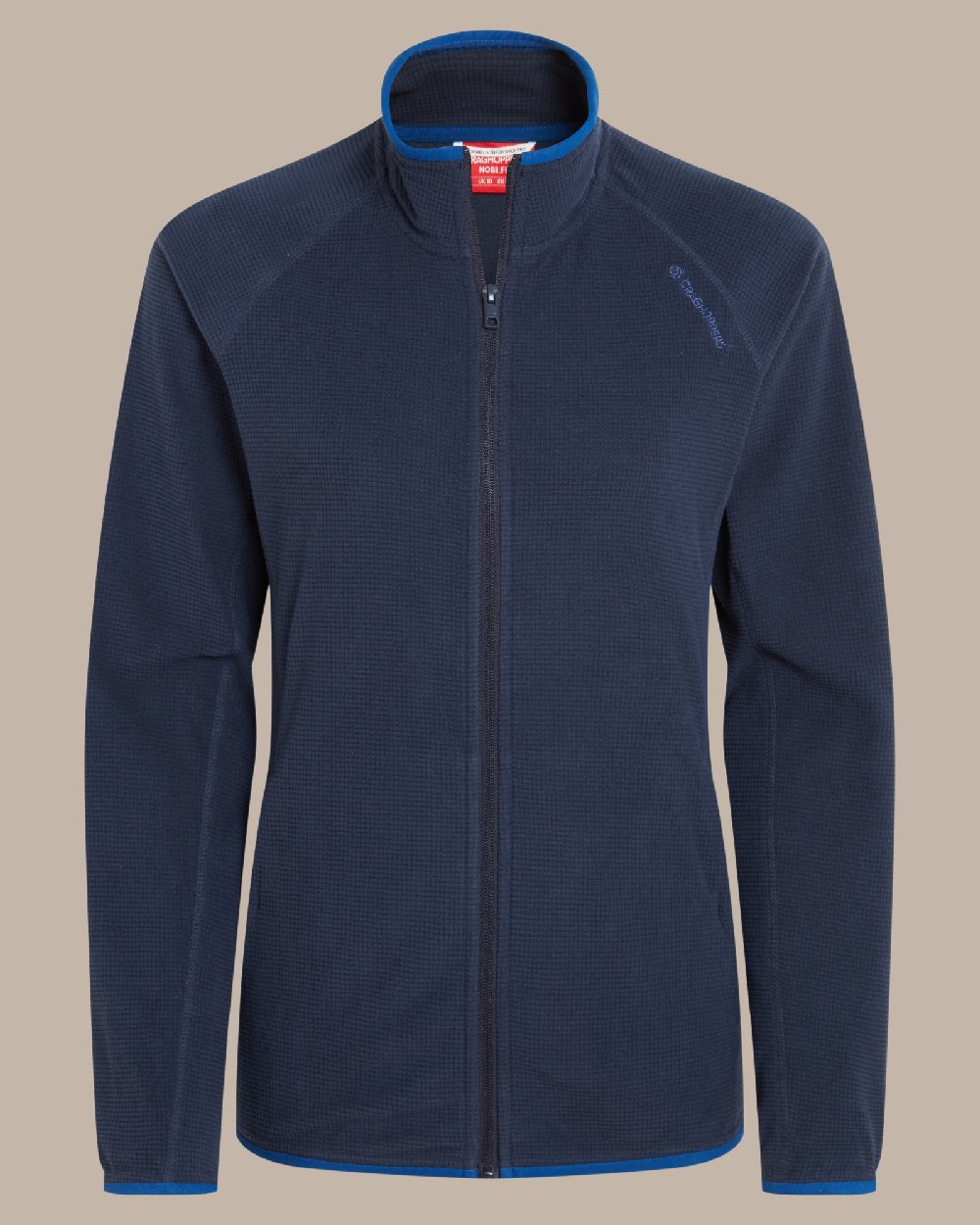 Blue Navy Coloured Craghoppers Womens Nosilife belfairs Jacket on Beige Background 